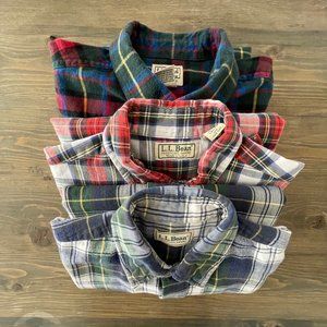 LL Bean Flannel Shirt Bundle